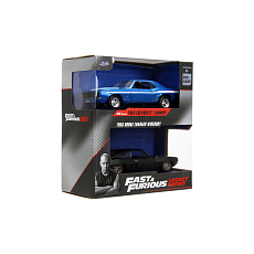 Jada Rychle a zběsile Twin Pack Chevrolet Camaro 1969 a Dodge Charge Wide Body 1968, 1:32 Wave 2/1