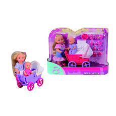 Simba Evi Love Simba Panenka Evička doll walk, s kočárkem, 2druhy
