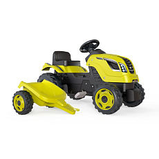 Smoby Šlapací traktor Farmer XL zelený s vozíkem