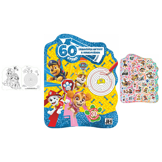 Jiri Models Omalovánky a aktivity se samolepkami Tlapková patrola/Paw Patrol 22x28cm
