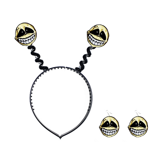 Rappa Sada čelenka + náušnice lebky Halloween