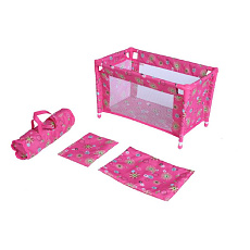 Teddies Postýlka pro panenky kov/plast v tašce 53x32x32cm v sáčku