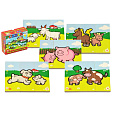 Teddies Puzzle Moje první zvířátka dřevěné 18 dílků pro nejmenší v krabičce 13x11,5x4,5cm 12m+ MPZ