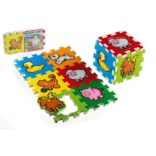 Teddies Pěnové puzzle Moje první zvířátka 15x15x1,2cm 6ks MPZ