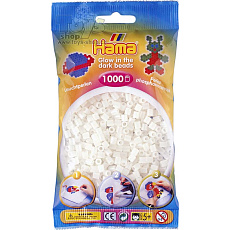 Hama Zažehlovací korálky Hama svítící ve tmě 1000ks v sáčku