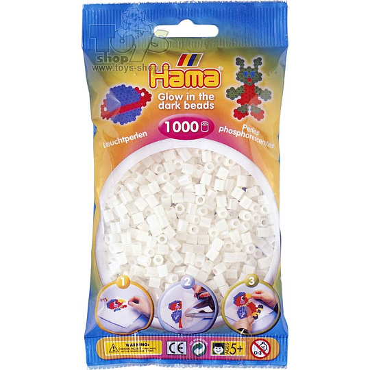 Hama Zažehlovací korálky Hama svítící ve tmě 1000ks v sáčku