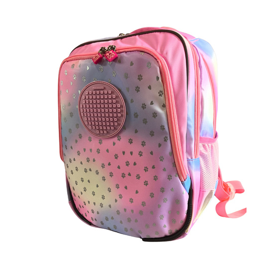 PIXIE CREW Junior batoh, ružová, Srdce a labky 100 pixelov PIXIE CREW Junior batoh, ružová, Srdce a labky 100 pixelov