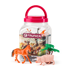 FAUNICA Zvířátka figurky sada v MEGA tubě - Farma FAUNICA Zvířátka figurky sada v MEGA tubě - Farma