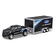 Maisto - Design Tow &amp; Go, 2021 Ford F-150 SVT Raptor Car Trailer, 1:64