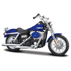 Maisto - HD - Motocykl - 2006 Dyna Street Bob, metal modrá, série 44, blister box, 1:18 Maisto - HD - Motocykl - 2006 Dyna Street Bob, metal modrá, série 44, blister box, 1:18