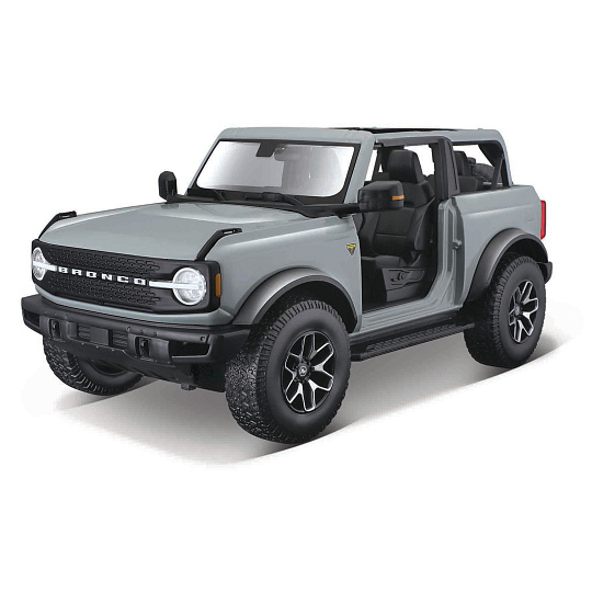 Maisto - 2021 Ford Bronco Badlands (bez dveří), kaktusově šedá, 1:18