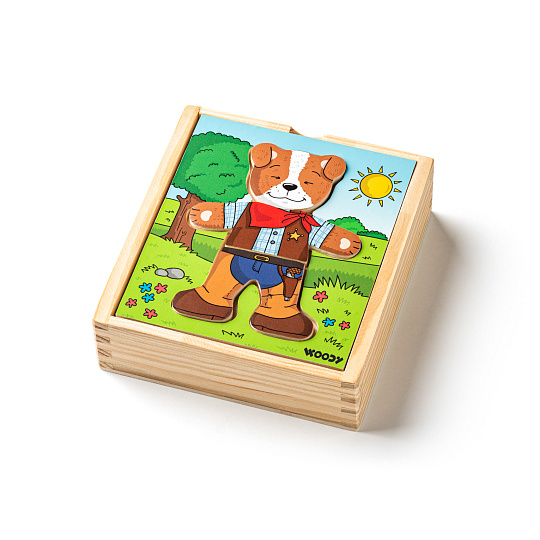 Woody Puzzle šatní skříň ´´Pejsek´´, 18 dílů Woody Puzzle šatní skříň ´´Pejsek´´, 18 dílů
