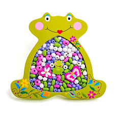 Woody dřevěné navlékací korálky - Žabka Woody dřevěné navlékací korálky - Žabka