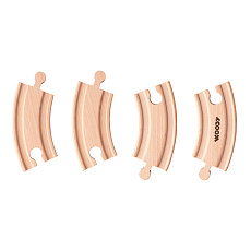 WOODY Příslušenství k dráze - kulaté koleje krátké, 4ks WOODY Příslušenství k dráze - kulaté koleje krátké, 4ks