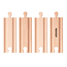 WOODY Příslušenství k dráze - rovné koleje krátké 4ks WOODY Příslušenství k dráze - rovné koleje krátké 4ks