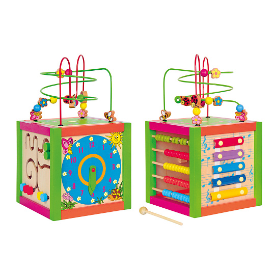 WOODY Didaktická kostka barevná