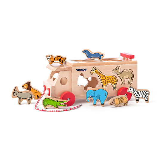 Woody Kamion s vkládacími tvary zvířátka - Jedeme v tom spolu