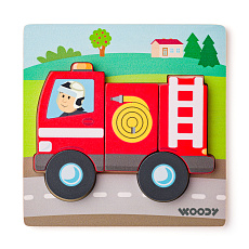 Woody Puzzle Baby - hasič