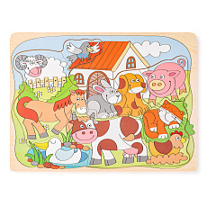Woody Puzzle na desce "Domácí veselá zvířátka" Woody Puzzle na desce "Domácí veselá zvířátka"