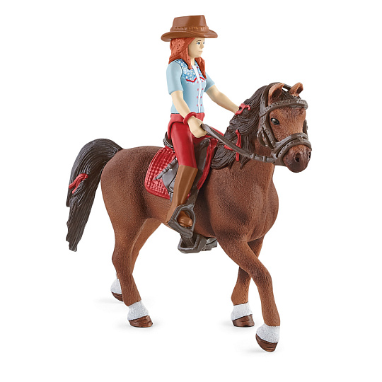 Schleich 42539 Zrzka Hannah s pohyblivými klouby na koni Schleich 42539 Zrzka Hannah s pohyblivými klouby na koni