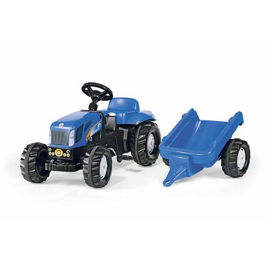 rollytoys Šlapací traktor New Holland TVT190 s vlečkou