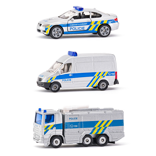 SIKU česká verze - set policejní sada 3 aut