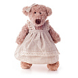 Lumpin plyš Medvěd Lumpinka v šatech - režné, střední 43 cm