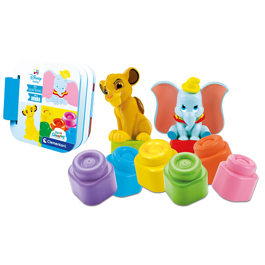 Clementoni Clemmy baby - Disney set s knížkou a kostičkami