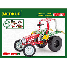 MERKUR - Stavebnice Merkur Farmer Set, 341 dílů, 20 modelů