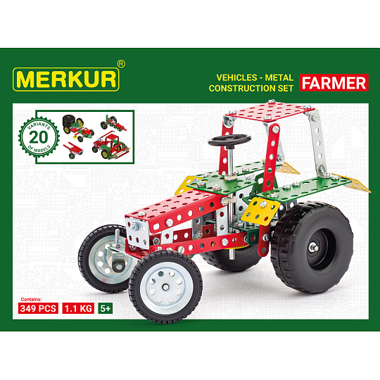MERKUR - Stavebnice Merkur Farmer Set, 341 dílů, 20 modelů MERKUR - Stavebnice Merkur Farmer Set, 341 dílů, 20 modelů