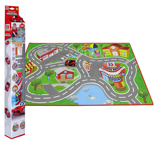 Maisto - BJUNIOR BB Junior - Hrací podložka LaFerrari Městečko s Junior LaFerrari autíčkem, 100x70 cm Maisto - BJUNIOR BB Junior - Hrací podložka LaFerrari Městečko s Junior LaFerrari autíčkem, 100x70 cm