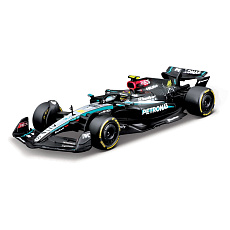 Bburago - RACE Formule F1 v dekorativním boxu, Mercedes-AMG Petronas W15 (2024), #44 Hamilton, 1:43