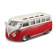 Bburago - Auta HOBBY, Volkswagen Van "Samba", červeno-bílá, 1:32