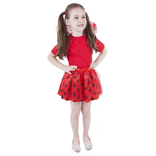 Rappa Dětský kostým tutu sukně beruška s křídly Rappa Dětský kostým tutu sukně beruška s křídly