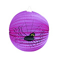 Rappa Lampion Halloween kulatý fialový - pavouk 25cm