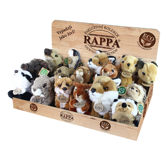Rappa Displej exkluzivní plyš lesní zvířata ECO-FRIENDLY Rappa Displej exkluzivní plyš lesní zvířata ECO-FRIENDLY