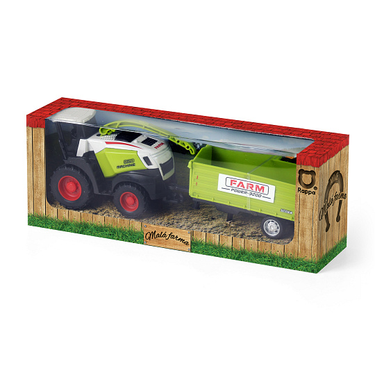 Rappa Traktor/kombajn kovový s vlečkou 4 druhy