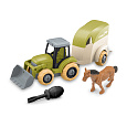 Rappa Šroubovací traktor nakladač s přívěsem pro koně 25 cm