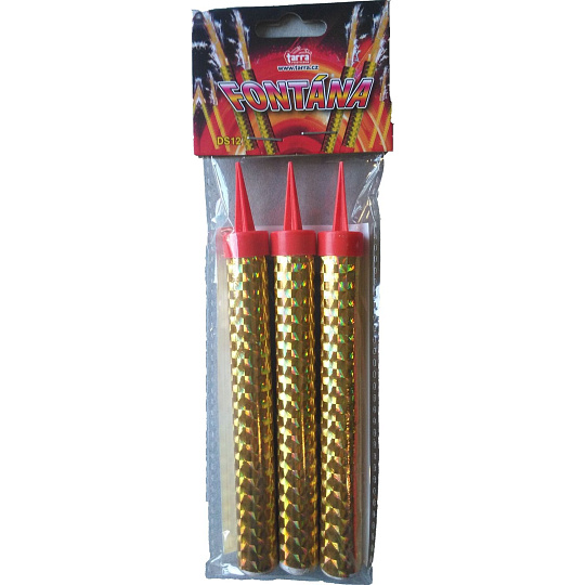 Rappa Fontána párty zlatá 40 sek 12 cm 3 ks Rappa Fontána párty zlatá 40 sek 12 cm 3 ks