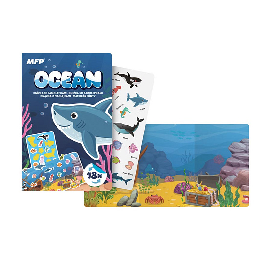 MFP Samolepková kniha Oceán, 12x18cm, 18 samolepek MFP Samolepková kniha Oceán, 12x18cm, 18 samolepek