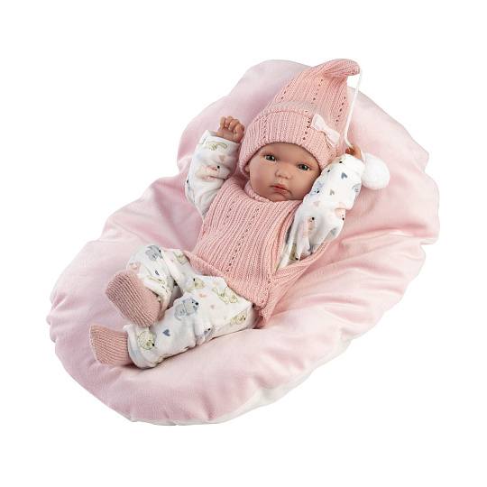 Rappa Llorens 63504 NEW BORN HOLČIČKA - realistická panenka s celovinylovým tělem - 35 cm