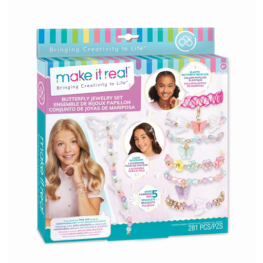 Make it Real Sada na výrobu šperků s motýlky