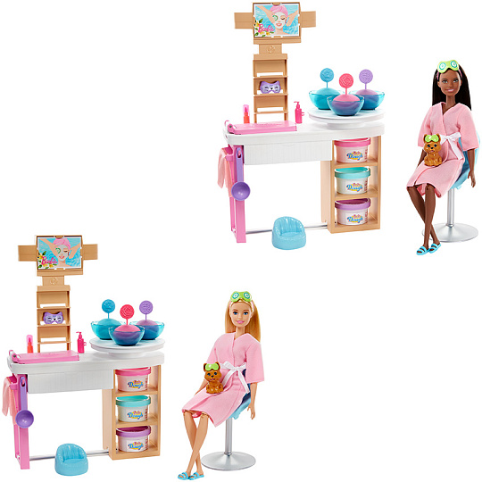 Mattel Barbie SALÓN KRÁSY HERNÍ SET S BĚLOŠKOU Mattel Barbie SALÓN KRÁSY HERNÍ SET S BĚLOŠKOU