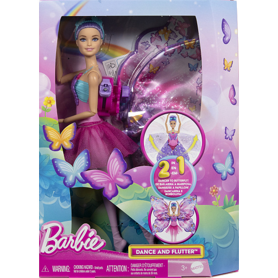 Mattel Barbie Tanečnice s motýlími křídly HXJ10 Mattel Barbie Tanečnice s motýlími křídly HXJ10