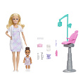 Mattel Barbie herní set povolání - zubařka blondýnka