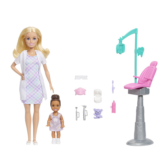Mattel Barbie herní set povolání - zubařka blondýnka Mattel Barbie herní set povolání - zubařka blondýnka