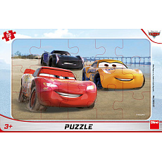 Dino CARS ZÁVODÍ 15 deskové Puzzle