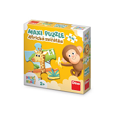 Dino PRVNÍ HRANÍ: AFRICKÁ ZVÍŘÁTKA 15 maxi Puzzle