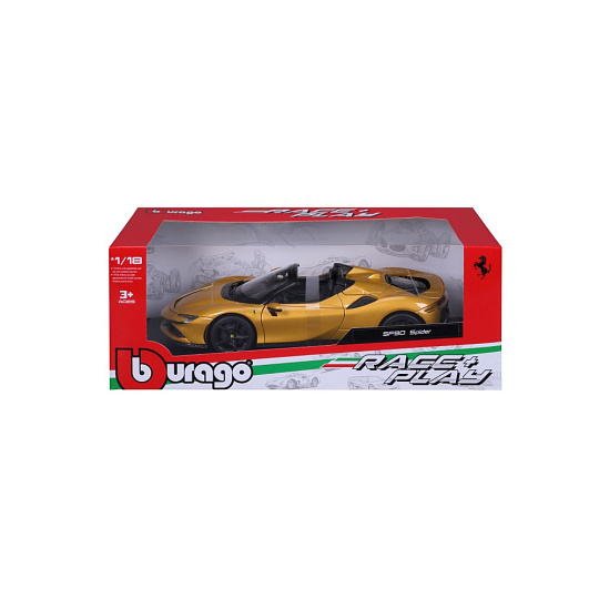 Bburago 1:18 Ferrari SF90 Spider - Yellow Bburago 1:18 Ferrari SF90 Spider - Yellow