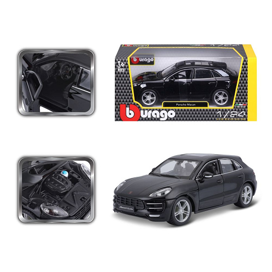 Bburago ORBICO Bburago 1:24 Plus Porsche Macan Black Bburago ORBICO Bburago 1:24 Plus Porsche Macan Black
